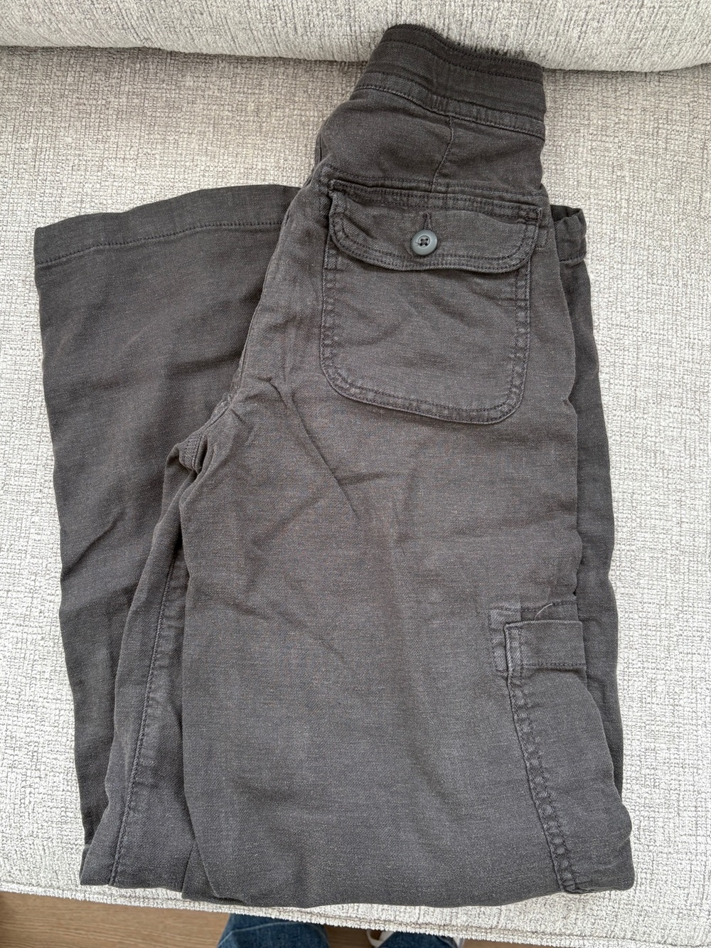 AE Dreamy Drape Linen-Blend Baggy Wide Leg Cargo Pant - Picture 3 of 3